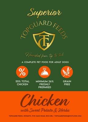 Chicken with Sweet Potato & Herbs Dog Food complete Adult Dog Food