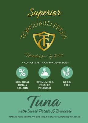 Tuna & Salmon with Sweet Potato & Broccoli complete dog food for Adults Dogs