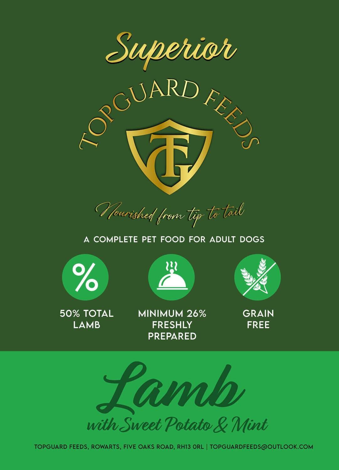 Lamb with Sweet Potato & Mint complete Adult Dog Food
