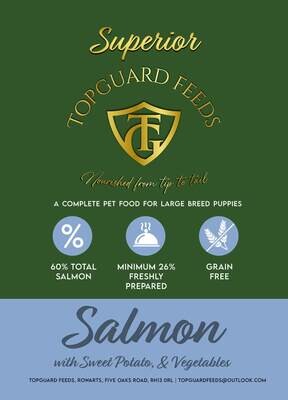 Salmon with Sweet Potato & Vegetables complete puppy food for large breed puppies