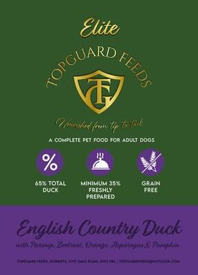 English Country Duck Dog Food with Parsnip, Beetroot, Orange, Asparagus & Pumpkin for Adult Dogs