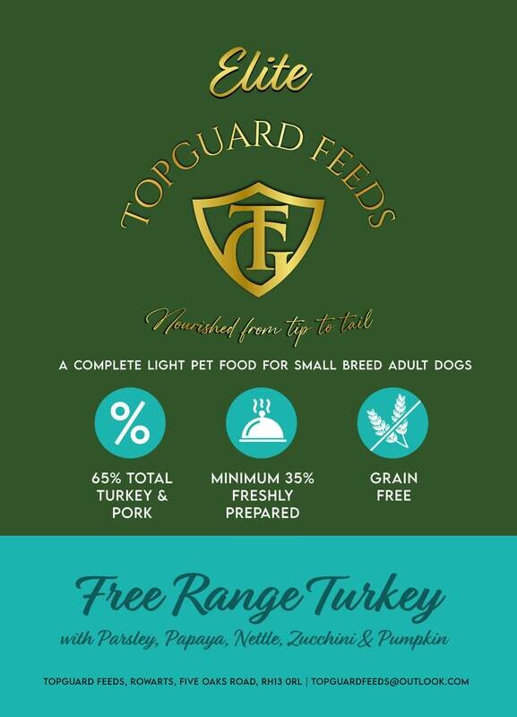 Free-Range Light Turkey Dog Food with parsley, papaya, nettle, courgette and pumpkin for Small Adults Dogs