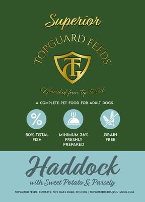 Haddock with Sweet Potato & Parsley Complete dog food for Adult Dogs