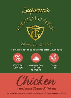 Chicken with Sweet Potato & Herbs complete dog food for Small Adult Dogs