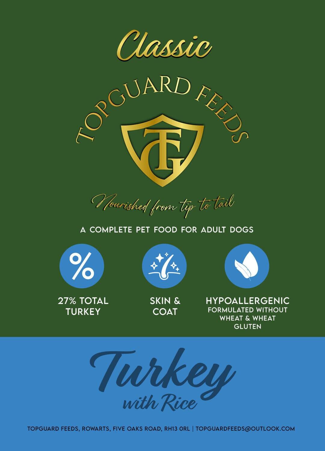 Turkey with Rice Dog Food for Adult Dogs