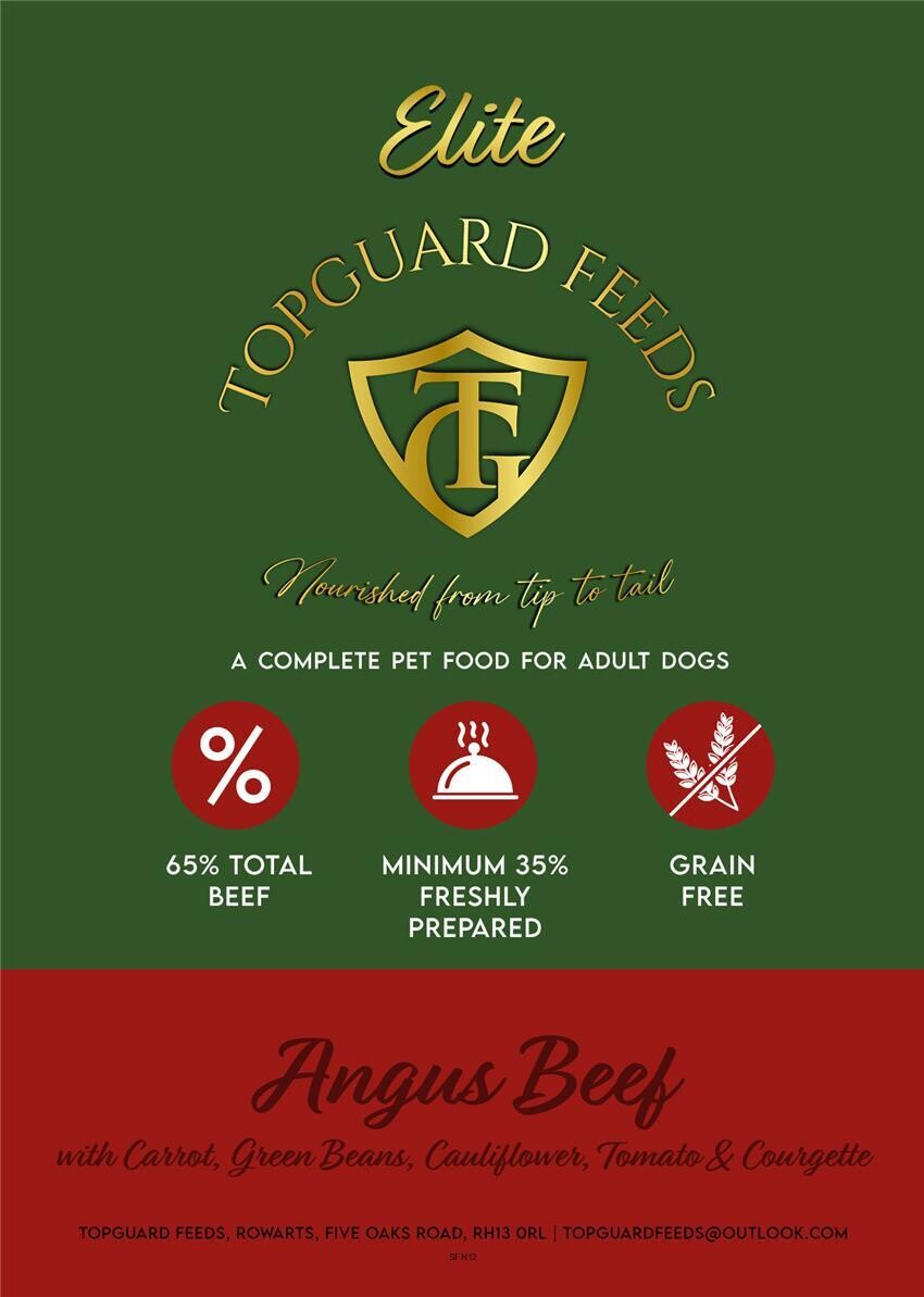 Angus Beef Dog Food with Carrot, Green Beans, Cauliflower, Tomato & Courgette