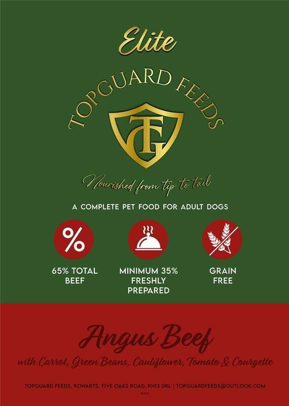 Angus Beef Dog Food with Carrot, Green Beans, Cauliflower, Tomato & Courgette