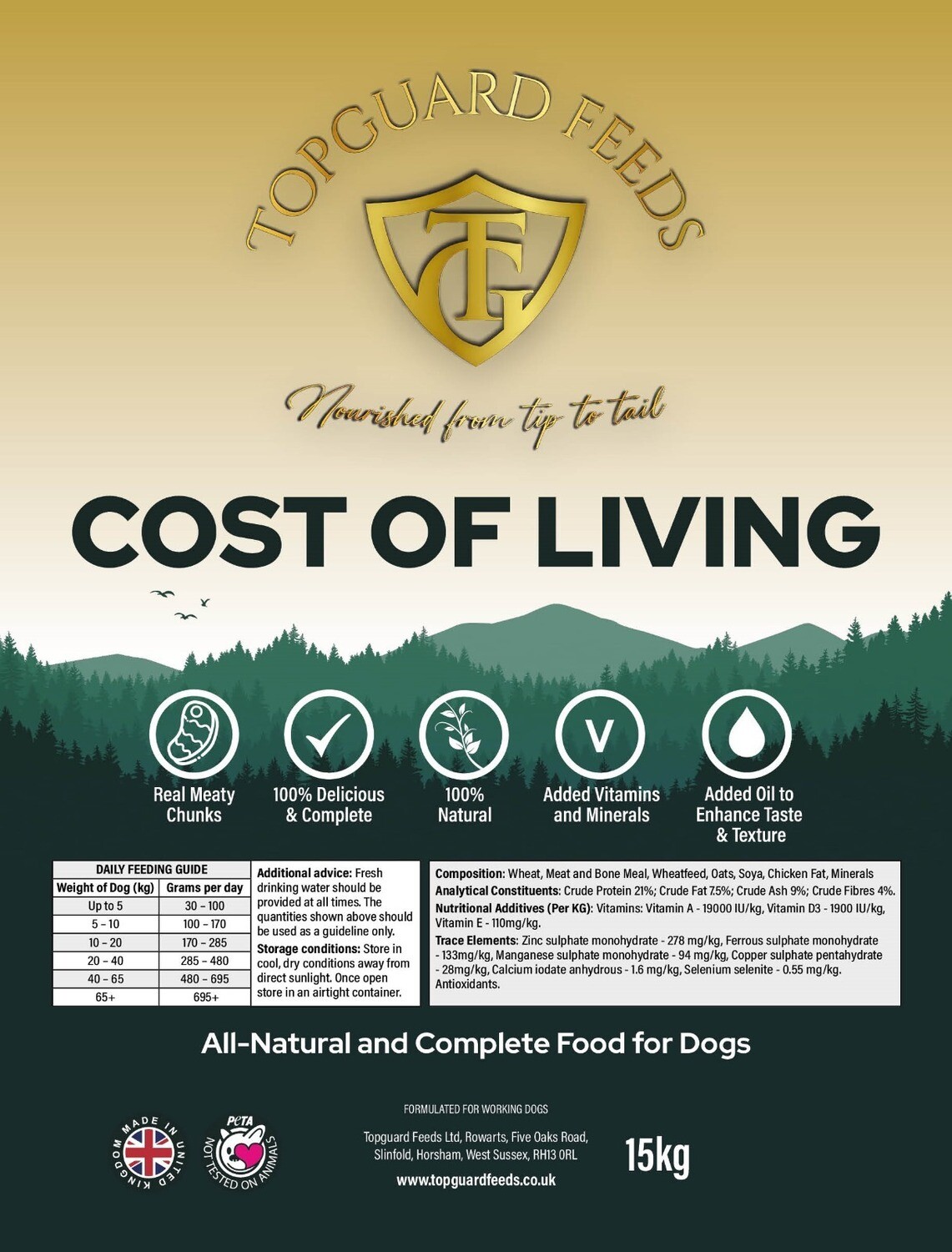 Topguards ‘Cost of Living’ Complete Dog Food