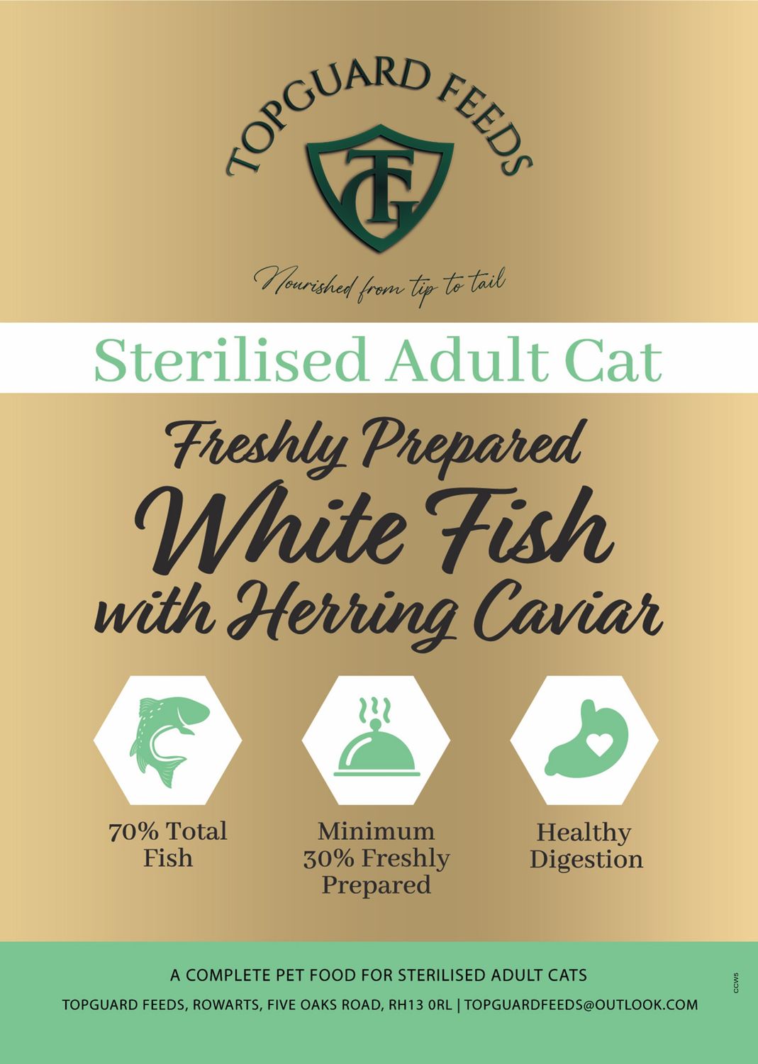 Sterilised Adult Cat - White Fish with Herring Caviar