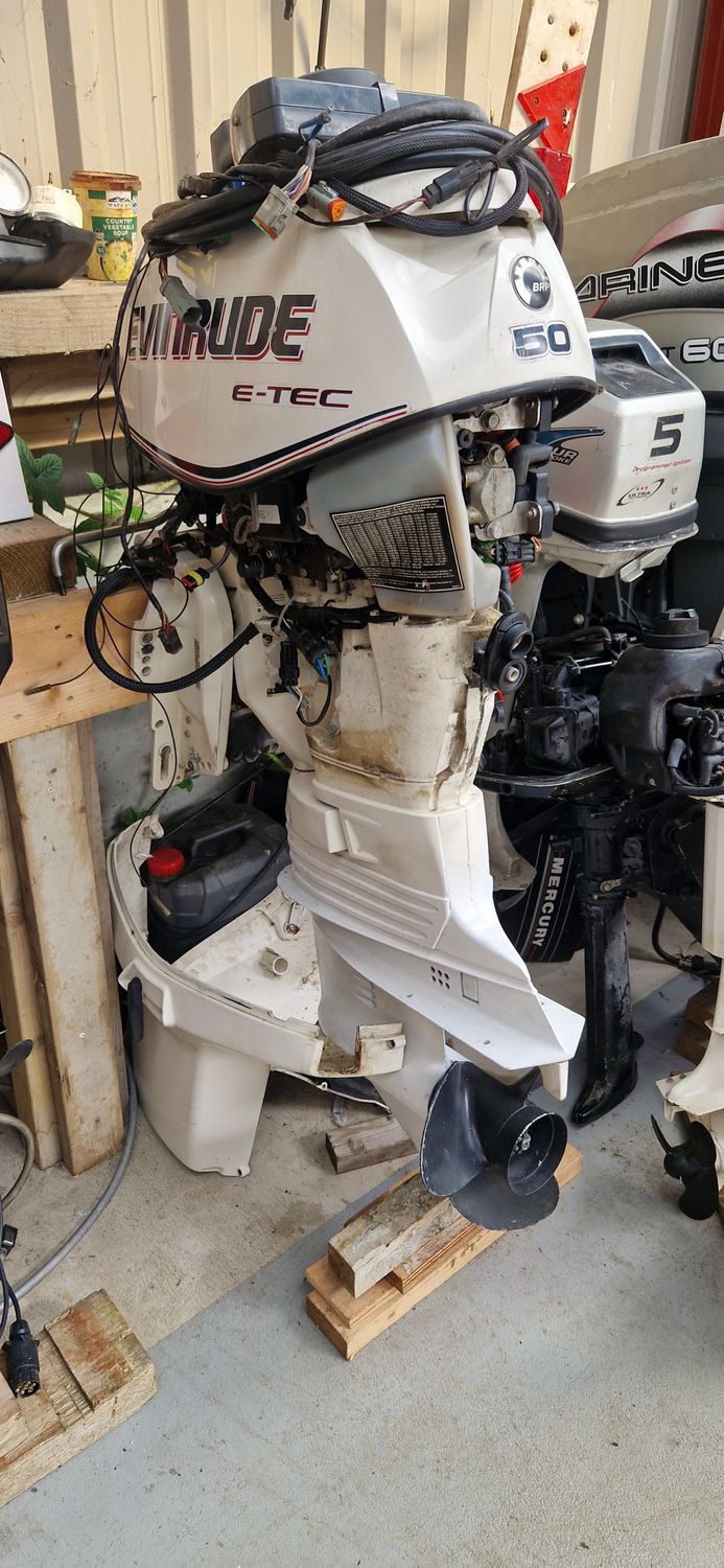 Evinrude 50 Etec breaking