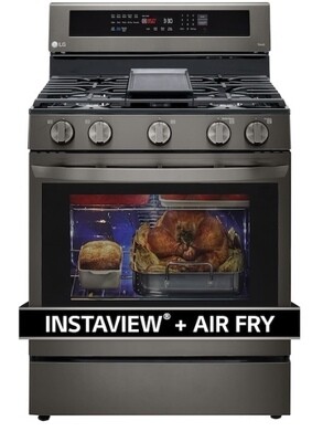 LG Gas 30 In Freestanding Gas Range. Instaview. Convection. Air Fry. LRGL58250 #RLG314 MSRP $1,499
