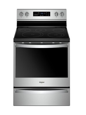 Whirlpool 30-in Smooth Surface SS 5 Elements 6.4-cu ft Self-Cleaning Convection Oven Freestanding Electric Range WFE775H0HZ