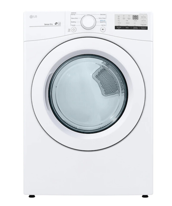 LG 7.4cu ft Stackable Electric Dryer (White) DLE3400W