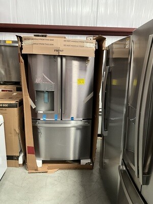 GE 27.8 cu ft French Door Refrigerator with Ice Maker (Fingerprint-Resistant Stainless) Model # GFE28GYNIFS. MSRP $3299
