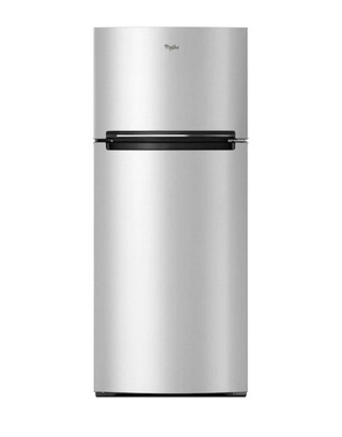 Whirlpool 17.6-cu ft Top-Freezer Refrigerator (Monochromatic Stainless Steel) Model WRT518SZFM MSRP $999