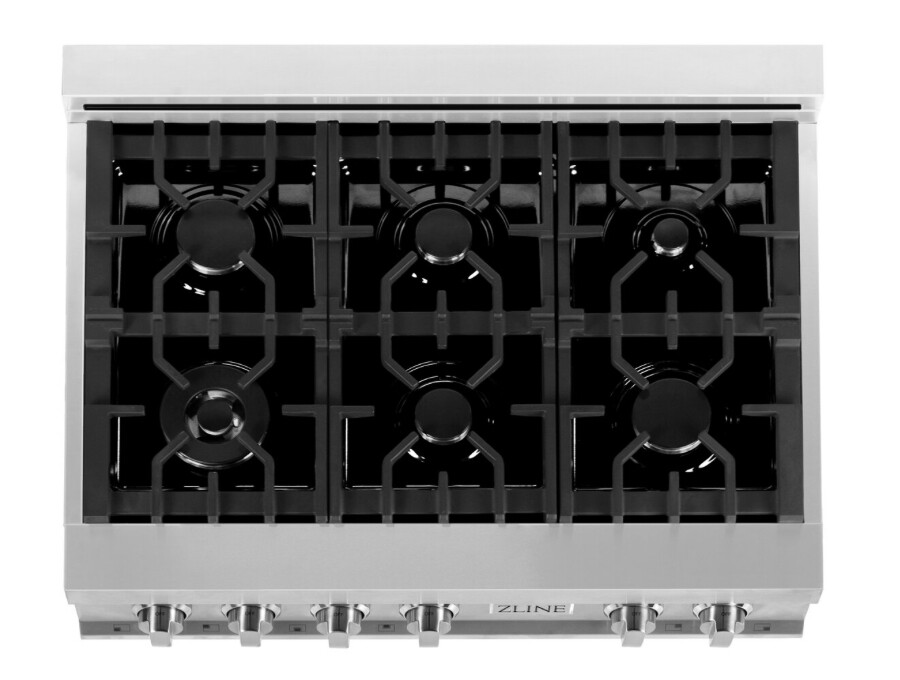 Z-Line Professional 36-in 6-Burner Stainless Steel Gas Cooktop (Common: 36-in; Actual: 36-in) RT36 MSRP $1399