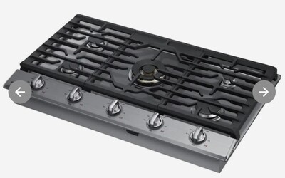 Samsung 5 Burner 36in Stainless Steel Gas Cooktop, Model# NA36N7755TS MSRP $1949