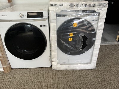 Samsung 4.5 cu ft Front Load Washer &amp; 7.5 cu ft Dryer Set, White, Electric. Washer Model # WF45A6400AW, Dryer Model # DVE45A6400W, MSRP $2,298