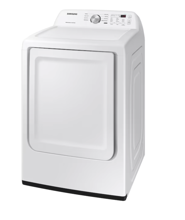 Samsung Gas Dryer DVG45T3200WOB 7.2-cu ft Reversible Side Door