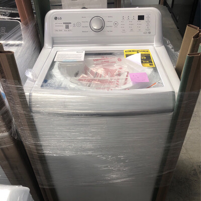 Washer Top Load LG 4.5-cu ft High Efficiency Agitator White WT7155CW MSRP $949