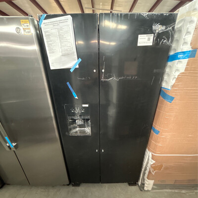 Refrigerator Whirlpool 24.5-cu ft Side-by-Side with Ice Maker Black WRS325SDHB MSRP $1799