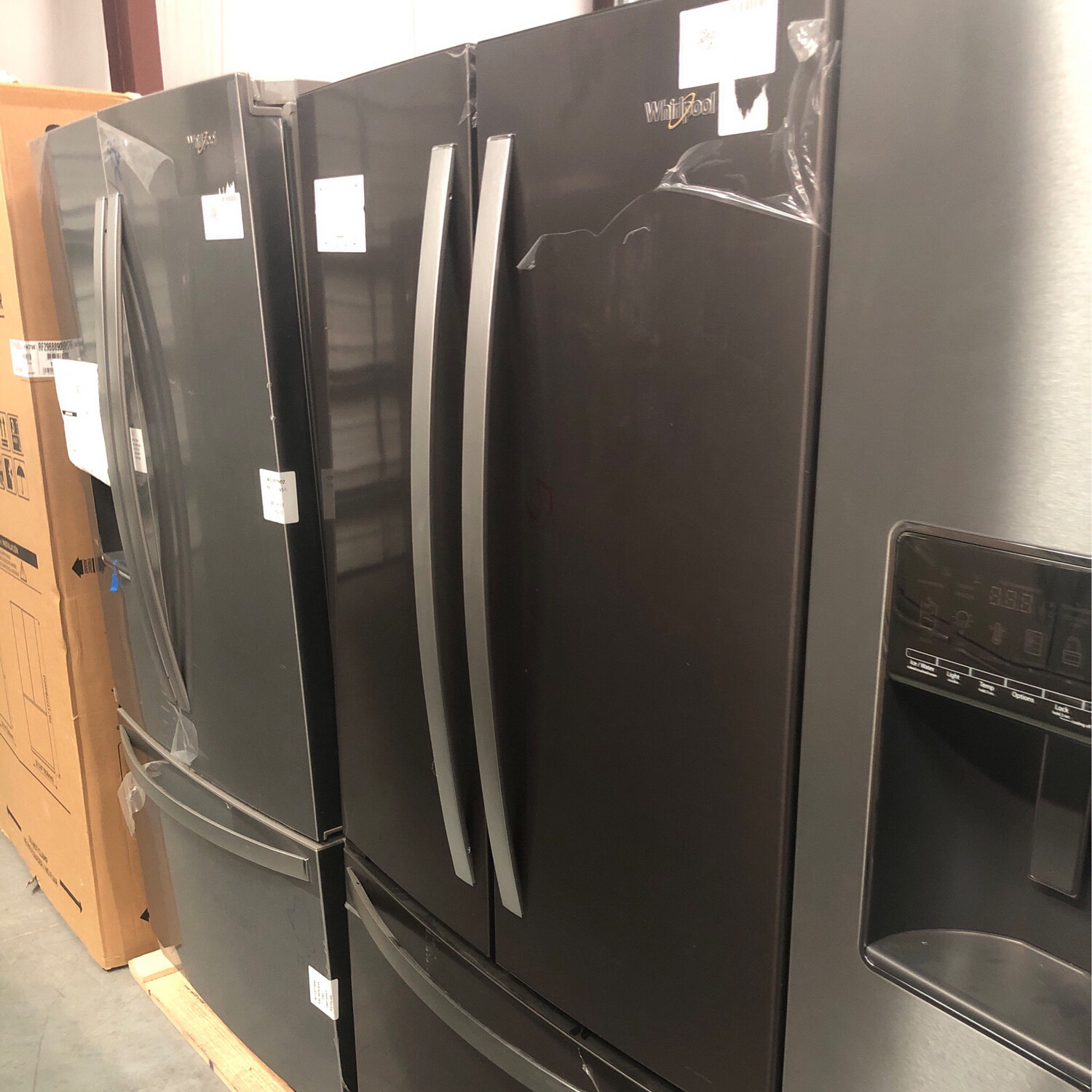 Whirlpool French Door 25.2 cu ft Refrigerator Stainless Steel Model WRF535SWHV Open Box S&amp;D