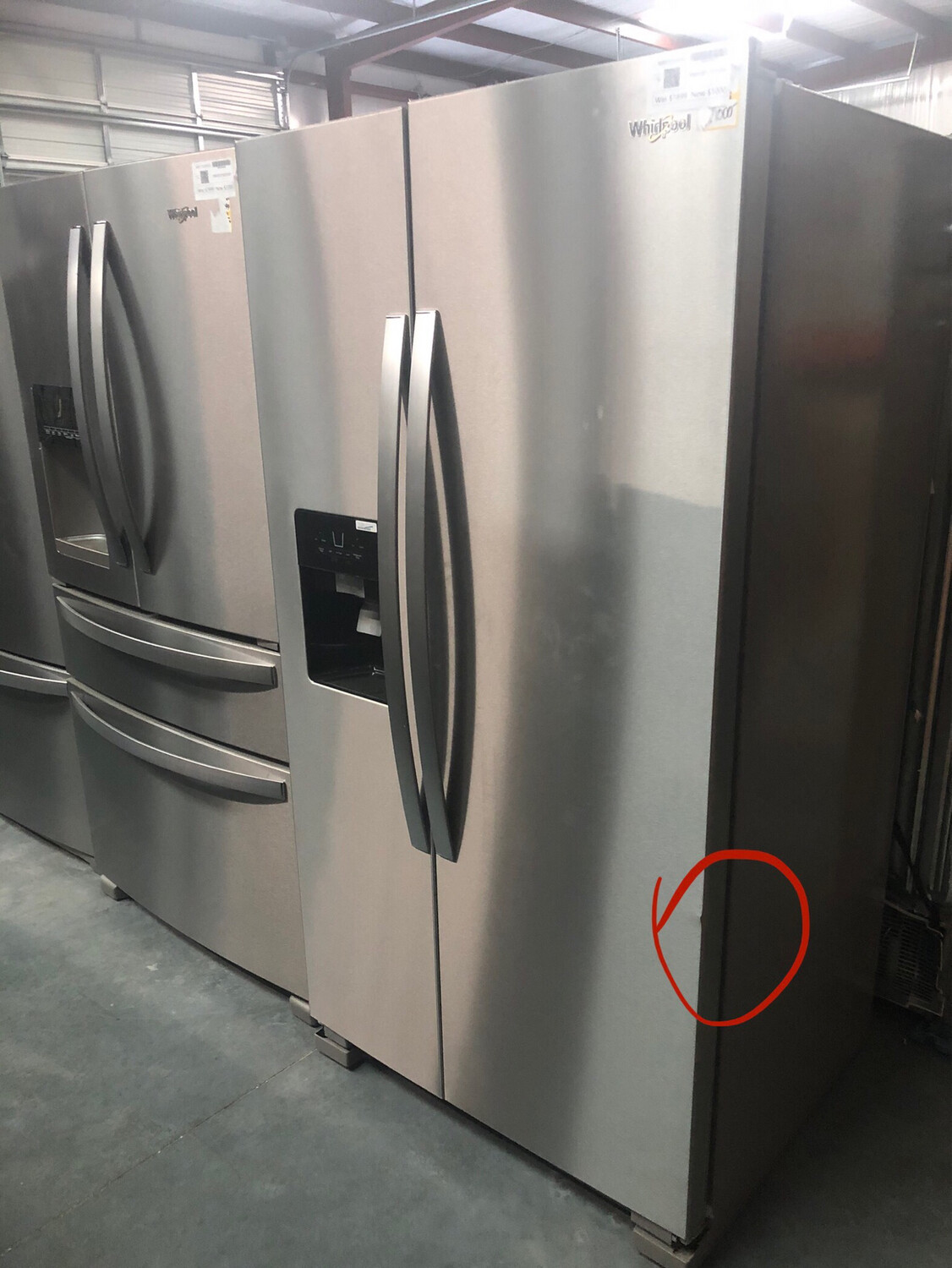 New Whirlpool 24.5 Cu Ft SidebySide Stainless Refrigerator with Ice maker Model WRS555SIHZ