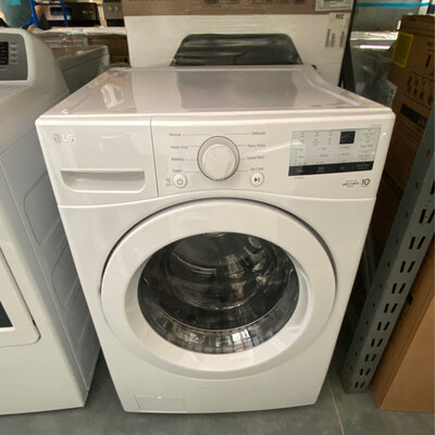 LG 4.5 Cu Ft Stackable Front-Load Washer (White) Model WM3400CW MSRP $800