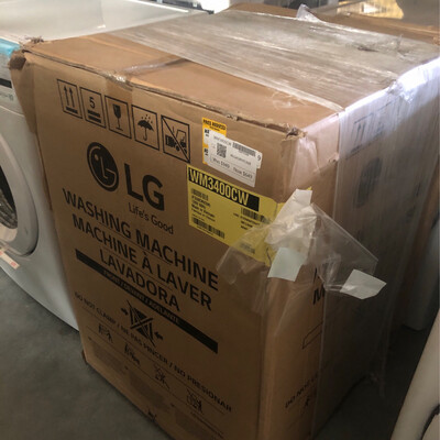 LG 4.5 Cu Ft Stackable Front-Load Washer (White) Model WM3400CW MSRP $949
