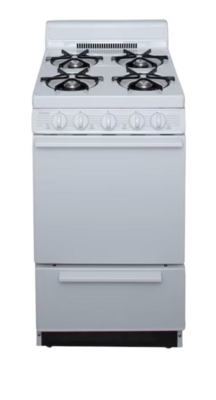 Holiday SAK101OO 20-in 4 Burners 2.4-cu ft Freestanding Natural Gas Range (White) Model  Open Box