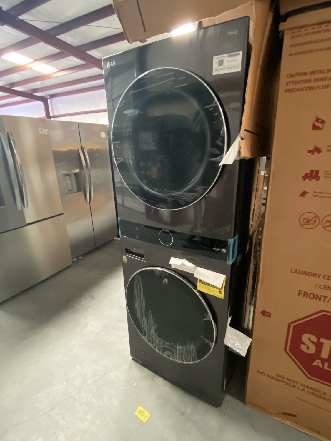 LG WashTower Electric Stacked Laundry Center with 4.5-cu ft Washer and 7.4-cu ft Dryer Model WKEX200HBA MSRP $2699