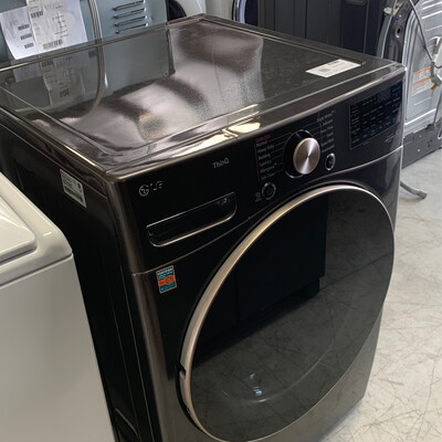 LG WM4000HBA TurboWash 360 4.5-cu ft High Efficiency Stackable Steam Cycle Smart Front-Load Washer 1 (Black Steel) ENERGY STAR WM4000HBA