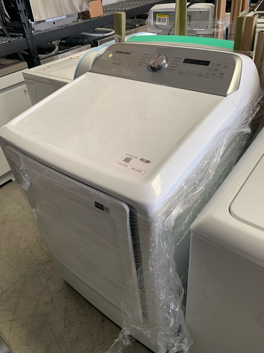 Samsung DVE50R5200WOB 7.4-cu ft Electric Dryer (White) 7 S&amp;D