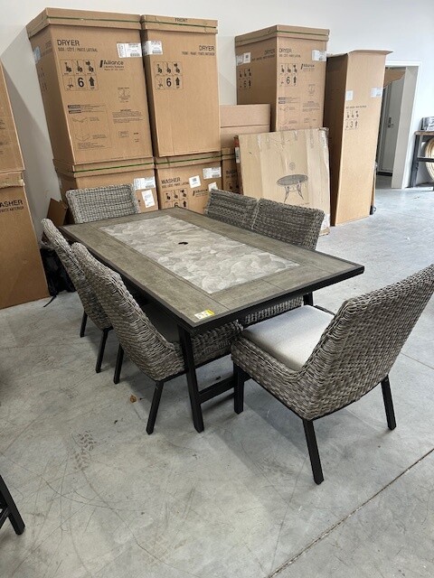 ANDOVER 7PC WOVEN DINING