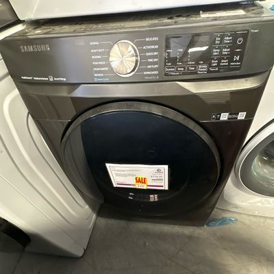 Samsung Smart 7.5-cu ft Stackable Steam Cycle Smart Electric Dryer (Fingerprint Resistant Black Stainless Steel) ENERGY STAR DVE50R8500V S&amp;D