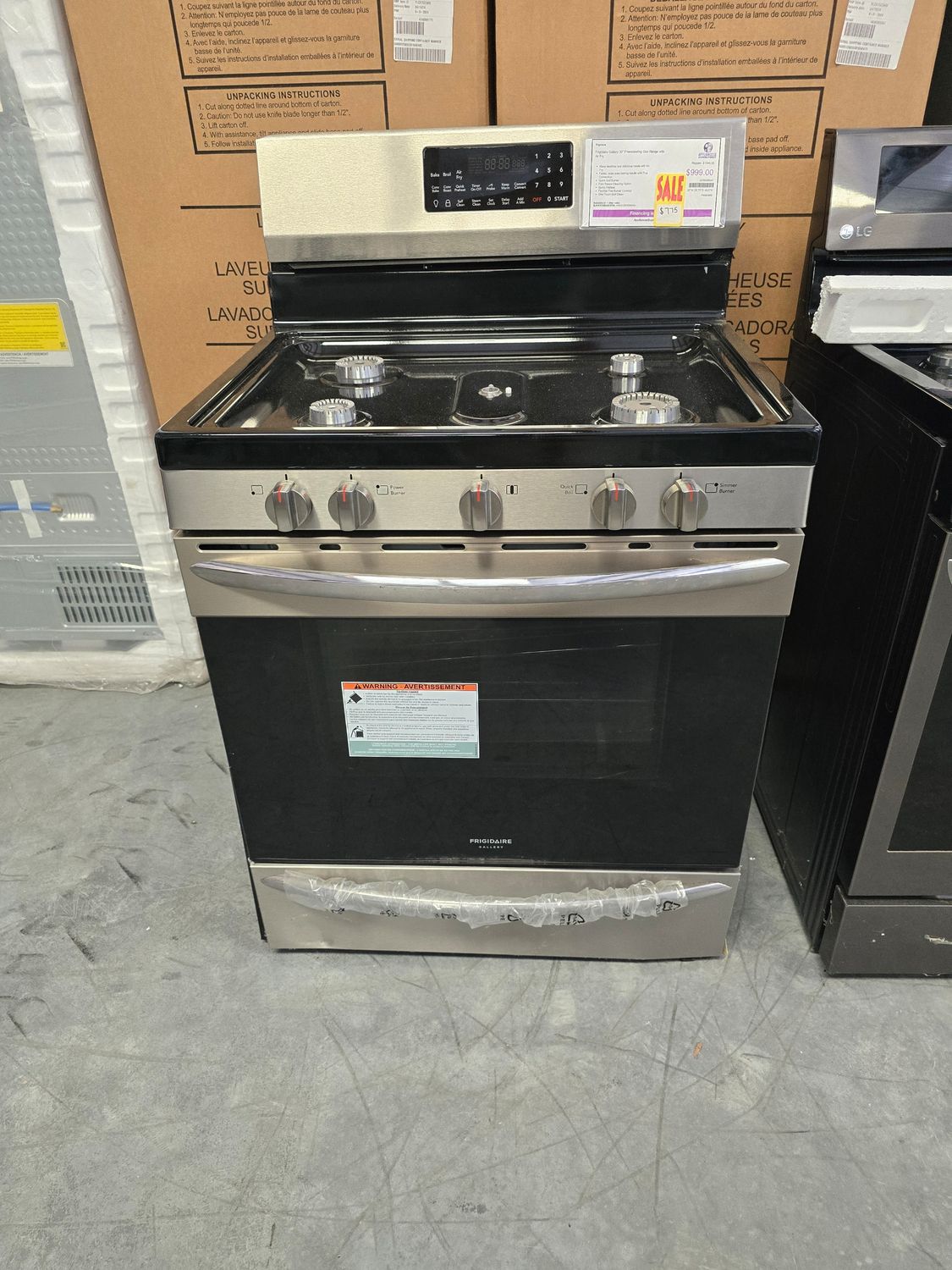 Frigidaire Gallery GCRG3060AF 30&#39;&#39; Freestanding Gas Range with Air Fry S&amp;D