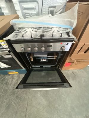 Frigidaire FFGH2422US 24 in. 1.9 cu. ft. Freestanding Gas Range with Manual Clean in Stainless Steel Model  S&amp;D