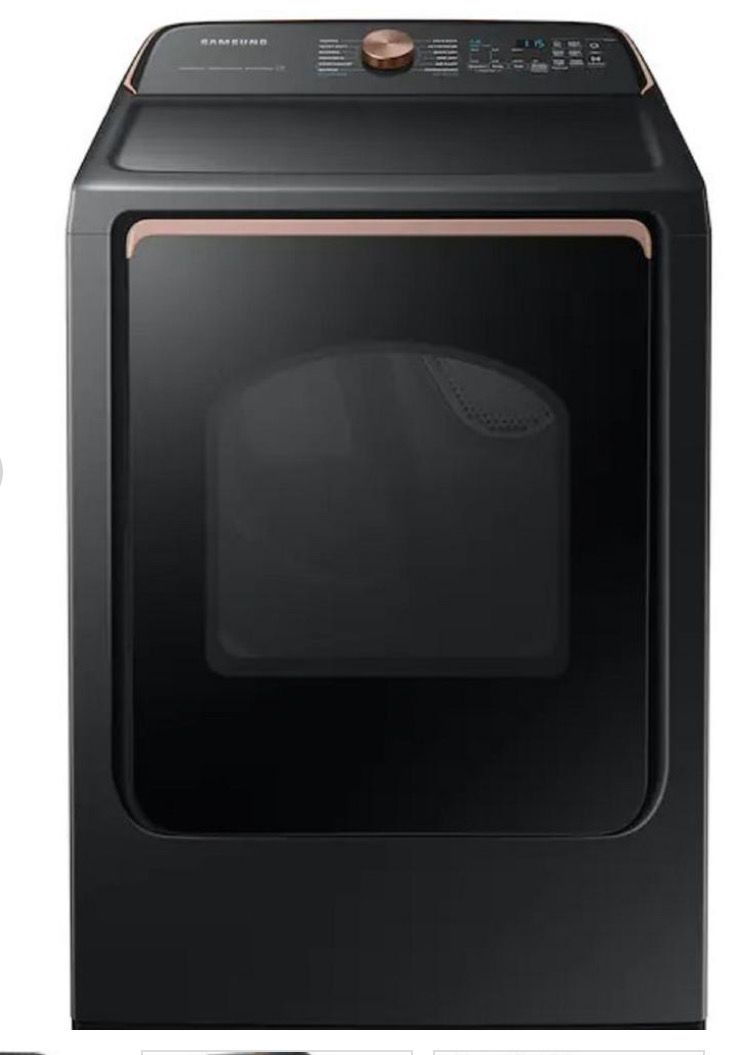 Samsung 7.4 cu. ft. Smart Gas Dryer with Steam Sanitize+ in Brushed Black DVG55A7700VOB