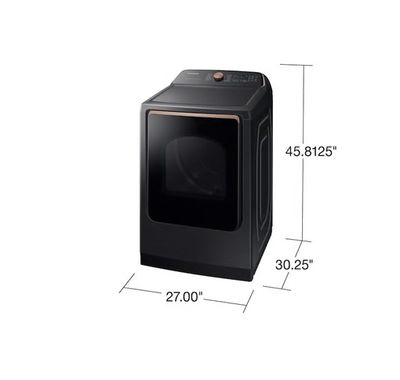 Samsung 7.4 cu. ft. Smart Gas Dryer with Steam Sanitize+ in Brushed Black DVG55A7700VOB