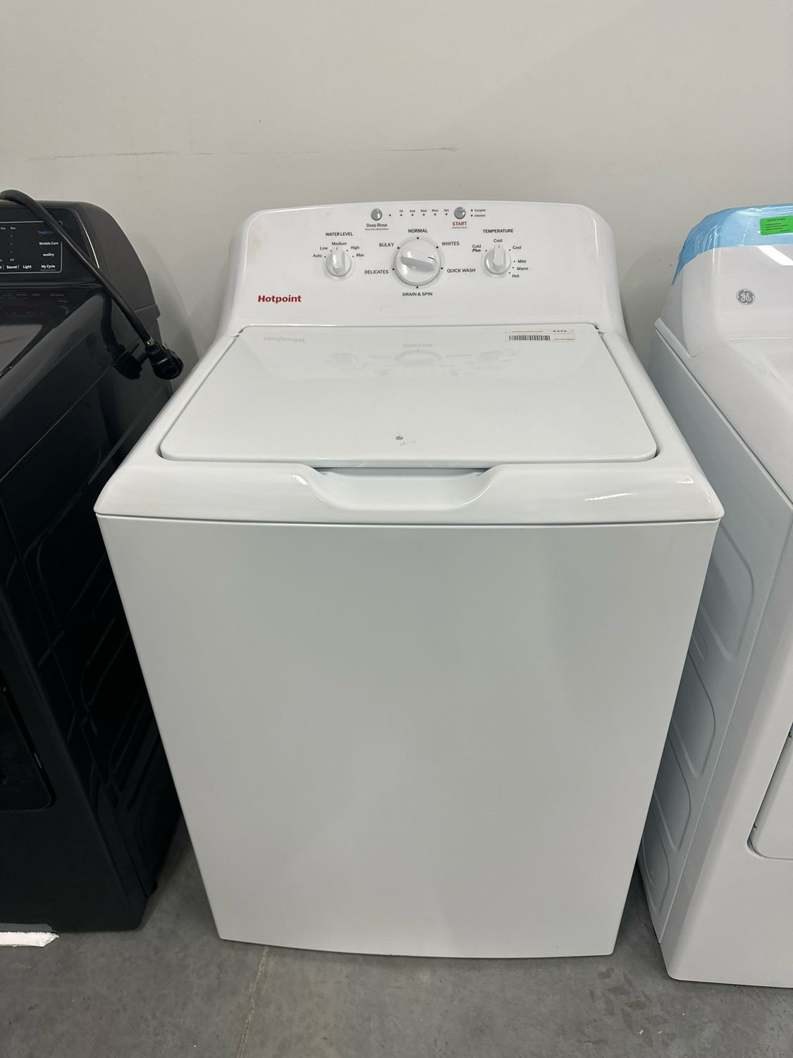 Hotpoint® 4.0 cu. ft. Capacity Washer with Stainless Steel Basket,Cold Plus and Water Level Control​ HTW265ASWWWOB