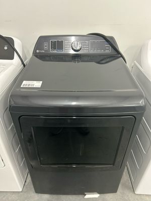 GE Profile™ ENERGY STAR® 7.4 cu. ft. Capacity Smart aluminized alloy drum Electric Dryer with Sanitize Cycle and Sensor Dry PTD70EBPTDGOB
