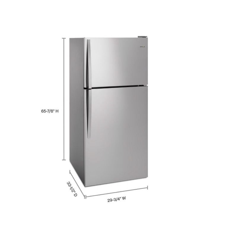 Top Freezer Refrigerator WRT318FMDM 30 inch Wide 18 cu. ft. Whirlpool SS