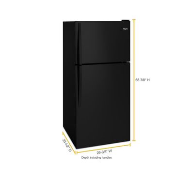 Whirlpool WRT318FMDB 30-inch Wide Top Freezer Refrigerator - 18 cu. ft.