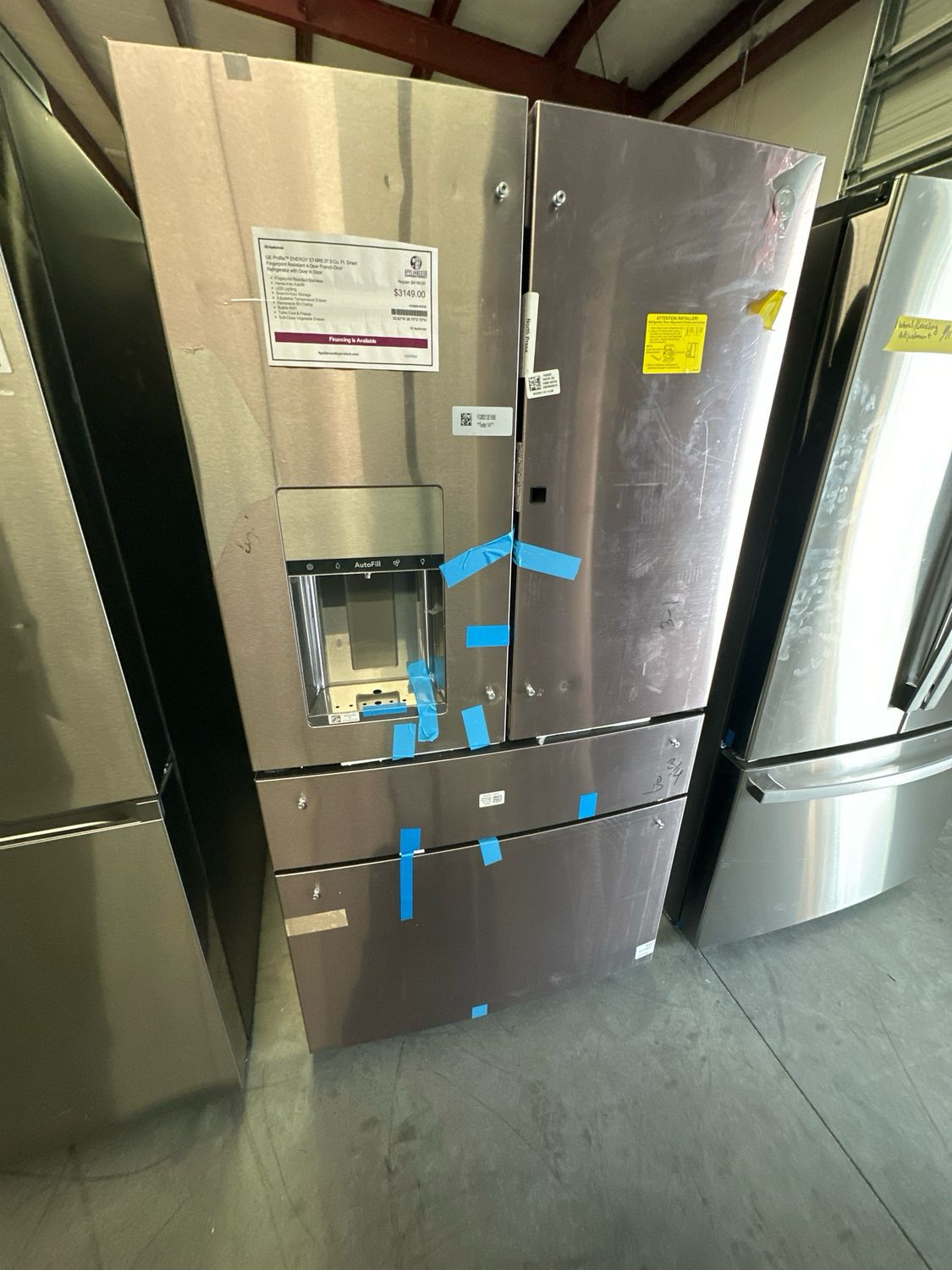 GE Profile PVD28BYNFS 27.9 cu. ft. Smart 4-Door French Door Refrigerator SS