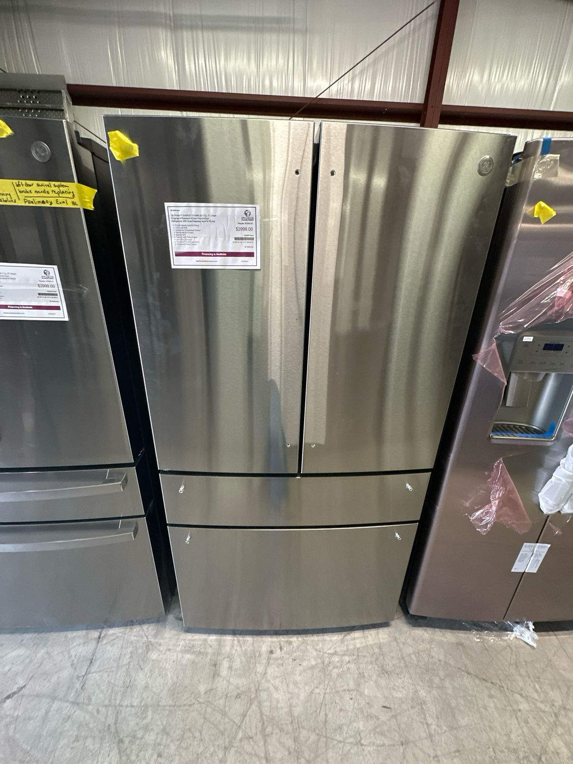 GE Profile PGE29BYTFSOB 28.7 Cu. Ft. 4 Door French Door Refrigerator with Dual-Dispense AutoFill Pitcher - Stainless Steel