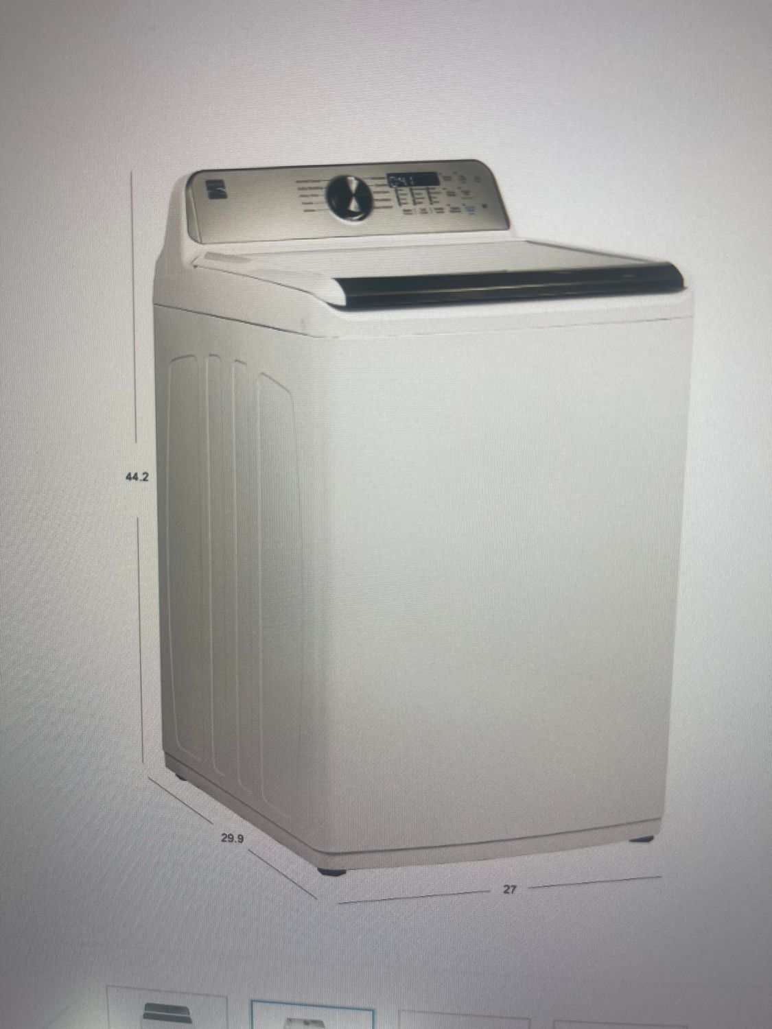 Kenmore 4.5 cu ft Top Load Washer with Triple Action Impeller White