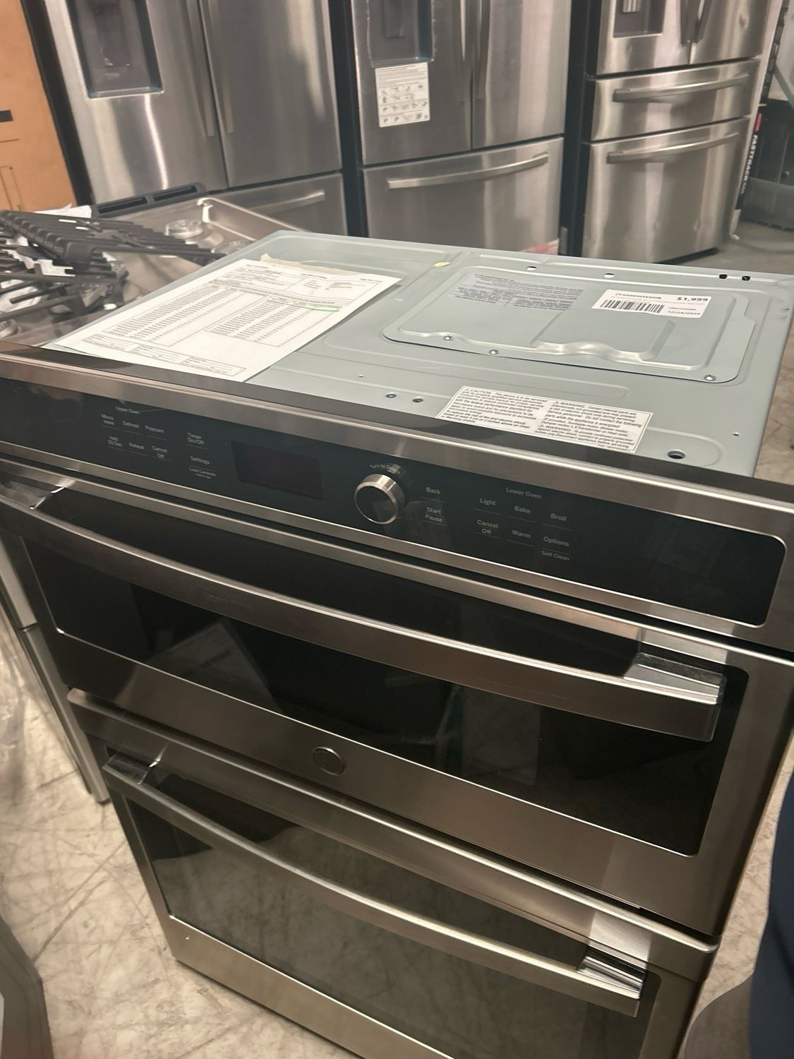 GE JT3800SHSS 30” Combination Double Wall Oven