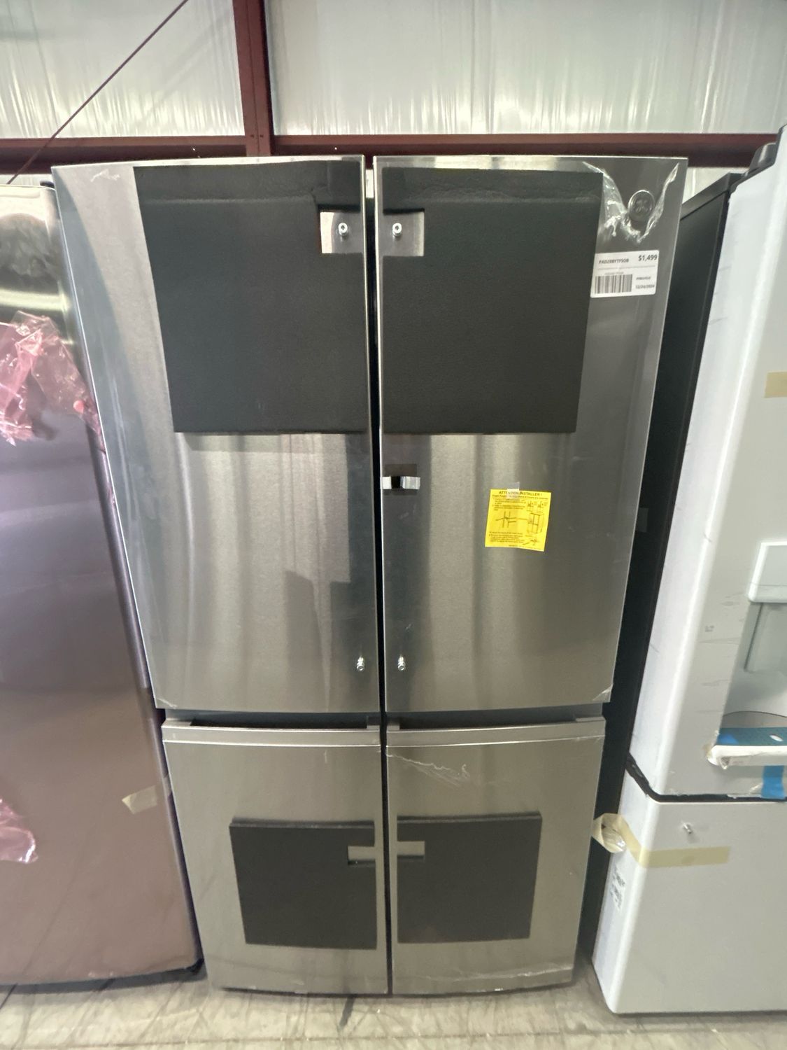GE PROFILE PAD28BYTFS 28.4CF Quad - Door Refrigerator with Dual Dispense Autofill Pitcher