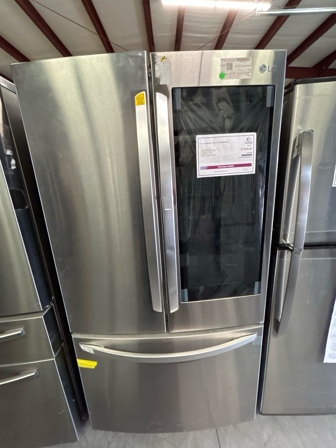 LG LFCS27596S InstaView 27-cu ft French Door SS Refrigerator Ice Maker and Door within Door