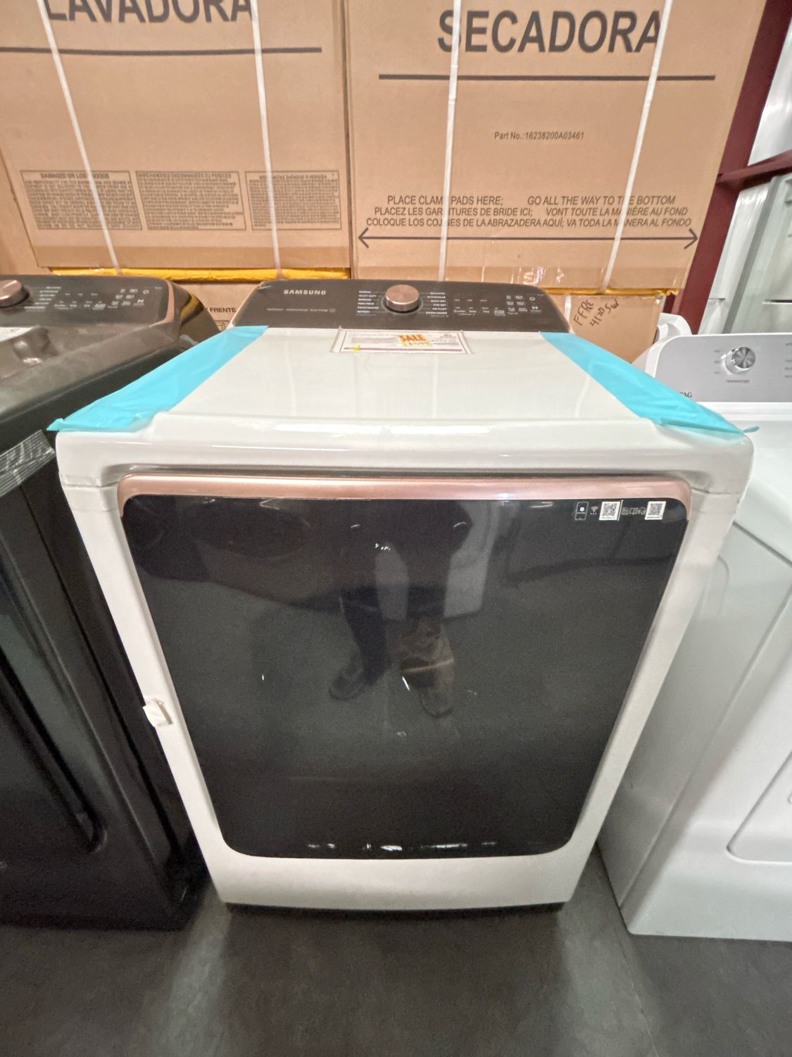 Samsung 7.4 cu. ft. Smart Electric Dryer Ivory Model DVE55A7300E MSRP $1190